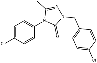 2-(4-CHLOROBENZYL)-4-(4-CHLOROPHENYL)-5-METHYL-2,4-DIHYDRO-3H-1,2,4-TRIAZOL-3-ONE 结构式