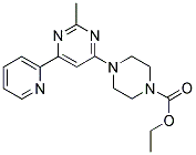 Ethyl 4-(2-methyl-6-pyridin-2-ylpyrimidin-4-yl)piperazine-1-carboxylate 结构式
