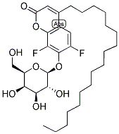 6,8-DIFLUORO-4-HEPTADECYLUMBELLIFERYL BETA-D-GALACTOPYRANOSIDE 结构式