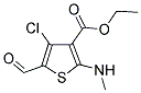 ETHYL 4-CHLORO-5-FORMYL-2-(METHYLAMINO)-3-THIOPHENECARBOXYLATE 结构式