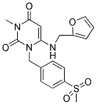 6-[(2-FURYLMETHYL)AMINO]-3-METHYL-1-[4-(METHYLSULFONYL)BENZYL]PYRIMIDINE-2,4(1H,3H)-DIONE 结构式