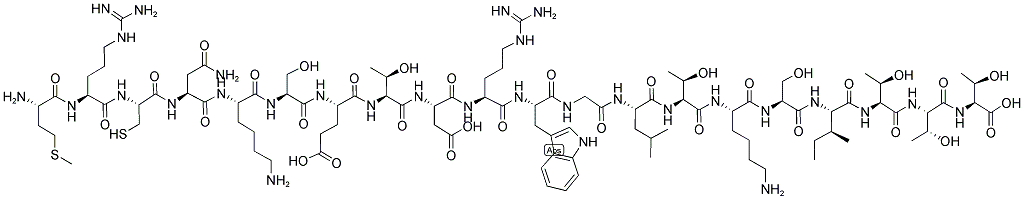 H-MET-ARG-CYS-ASN-LYS-SER-GLU-THR-ASP-ARG-TRP-GLY-LEU-THR-LYS-SER-ILE-THR-THR-THR-OH 结构式