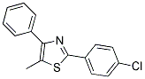 2-(4-CHLOROPHENYL)-5-METHYL-4-PHENYL-1,3-THIAZOLE 结构式