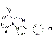 Ethyl 3-(4-chlorophenyl)-7-(trifluoromethyl)pyrazolo[1,5-a]pyrimidine-6-carboxylate 结构式