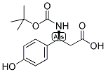 BOC-(S)-3-AMINO-3-(4-HYDROXY-PHENYL)-PROPIONIC ACID 结构式