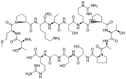 H-Thr-Met-Pro-Lys-Thr-Ser-Arg-Pro-Thr-Ala-Pro-Ser-Ser-Gly-Arg-OH 结构式