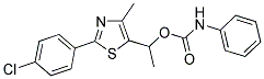 1-[2-(4-CHLOROPHENYL)-4-METHYL-1,3-THIAZOL-5-YL]ETHYL N-PHENYLCARBAMATE 结构式