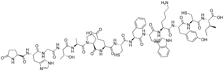 [PGLU110]-PREPRO-UROTENSIN II FRAGMENT 110-123 RAT 结构式