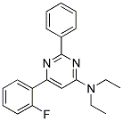 N,N-DIETHYL-6-(2-FLUOROPHENYL)-2-PHENYLPYRIMIDIN-4-AMINE 结构式