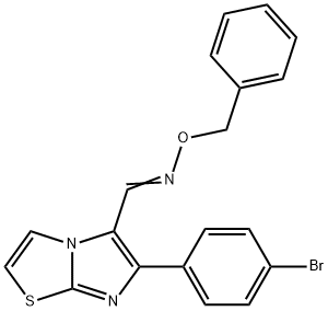 6-(4-BROMOPHENYL)IMIDAZO[2,1-B][1,3]THIAZOLE-5-CARBALDEHYDE O-BENZYLOXIME 结构式