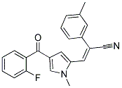 3-[4-(2-Fluorobenzoyl)-1-methyl-1H-pyrrol-2-yl]-2-(3-methylphenyl)acrylonitrile 结构式