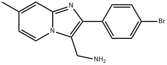 C-[2-(4-BROMO-PHENYL)-7-METHYL-IMIDAZO[1,2-A]-PYRIDIN-3-YL]-METHYLAMINE 结构式