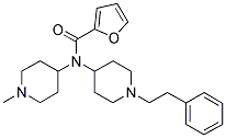 N-(1-METHYLPIPERIDIN-4-YL)-N-[1-(2-PHENYLETHYL)PIPERIDIN-4-YL]FURAN-2-CARBOXAMIDE 结构式