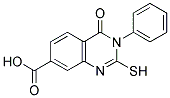 2-MERCAPTO-4-OXO-3-PHENYL-3,4-DIHYDRO-QUINAZOLINE-7-CARBOXYLIC ACID 结构式
