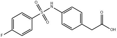 2-[4-(4-氟苯磺酰氨基)苯基]乙酸 结构式