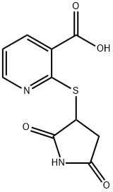 2-(2,5-DIOXO-PYRROLIDIN-3-YLSULFANYL)-NICOTINIC ACID 结构式