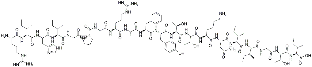 H-Arg-Ile-His-Ile-Gly-Pro-Gly-Arg-Ala-Phe-Tyr-Thr-Thr-Lys-Asn-Ile-Ile-Gly-Thr-Ile-OH 结构式