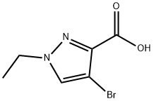 4-溴-1-乙基-1H-吡唑-3-羧酸 结构式