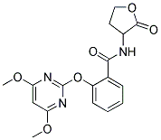 3-[2-[(4,6-DIMETHOXYPYRIMIDIN-2-YL)OXY]BENZAMIDO]DIHYDROFURAN-2-ONE 结构式