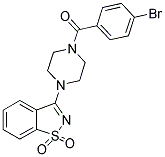 3-[4-(4-BROMOBENZOYL)PIPERAZIN-1-YL]-1,2-BENZISOTHIAZOLE 1,1-DIOXIDE 结构式