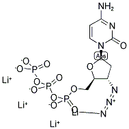 3'-AZIDO-2',3'-DIDEOXYCYTIDINE-5'-TRIPHOSPHATE LITHIUM SALT 结构式