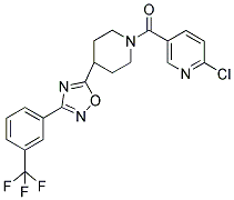 1-((6-CHLOROPYRIDIN-3-YL)CARBONYL)-4-[3-(3-(TRIFLUOROMETHYL)PHENYL)-1,2,4-OXADIAZOL-5-YL]PIPERIDINE 结构式