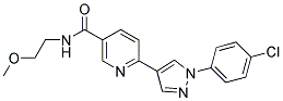 6-[1-(4-Chlorophenyl)-1H-pyrazol-4-yl]-N-(2-methoxyethyl)nicotinamide 结构式