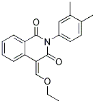 2-(3,4-DIMETHYL-PHENYL)-4-ETHOXYMETHYLENE-4H-ISOQUINOLINE-1,3-DIONE 结构式