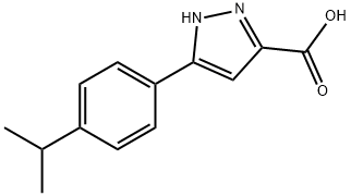 3-(4-ISOPROPYLPHENYL)-1H-PYRAZOLE-5-CARBOXYLIC ACID 结构式