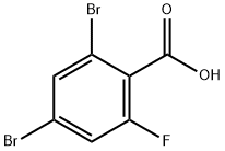 2,4-二溴-6-氟苯甲酸 结构式