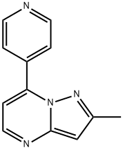 2-METHYL-7-(4-PYRIDINYL)PYRAZOLO[1,5-A]PYRIMIDINE 结构式
