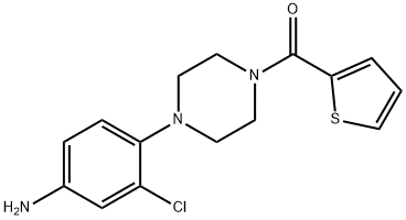 [4-(4-氨基-2-氯-苯基)哌嗪-1-基]-噻吩-2-基-甲酮 结构式