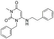 1-BENZYL-3-METHYL-6-[(2-PHENYLETHYL)AMINO]PYRIMIDINE-2,4(1H,3H)-DIONE 结构式