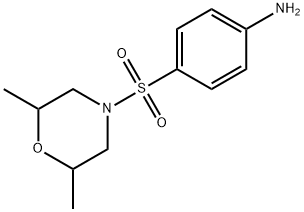 4-[(2,6-二甲基吗啉-4-基)磺酰基]苯胺 结构式