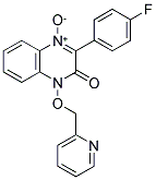 3-(4-FLUOROPHENYL)-1-(PYRIDIN-2-YLMETHOXY)QUINOXALIN-2(1H)-ONE 4-OXIDE 结构式