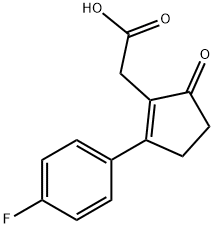 2-(2-(4-氟苯基)-5-氧代环戊烷-1-烯-1-基)乙酸 结构式