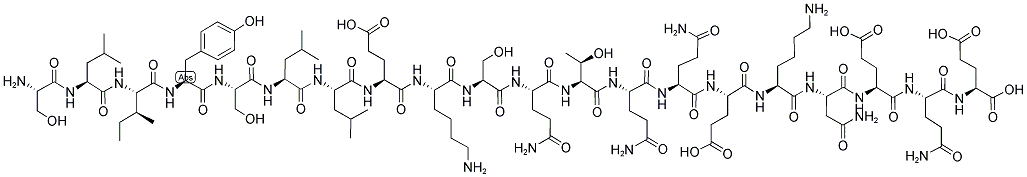 H-SER-LEU-ILE-TYR-SER-LEU-LEU-GLU-LYS-SER-GLN-THR-GLN-GLN-GLU-LYS-ASN-GLU-GLN-GLU-OH 结构式