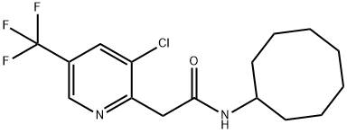 2-[3-CHLORO-5-(TRIFLUOROMETHYL)-2-PYRIDINYL]-N-CYCLOOCTYLACETAMIDE 结构式