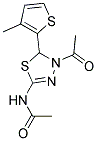 N-[4-ACETYL-5-(3-METHYLTHIEN-2-YL)-4,5-DIHYDRO-1,3,4-THIADIAZOL-2-YL]ACETAMIDE 结构式