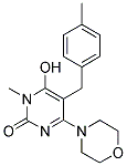 6-HYDROXY-1-METHYL-5-(4-METHYLBENZYL)-4-MORPHOLIN-4-YLPYRIMIDIN-2(1H)-ONE 结构式