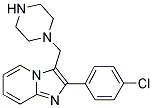 2-(4-CHLORO-PHENYL)-3-PIPERAZIN-1-YLMETHYL-IMIDAZO[1,2-A]PYRIDINE 结构式