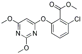 6-CHLORO-2-[(2,6-DIMETHOXYPYRIMIDIN-4-YL)OXY]BENZOIC ACID, METHYL ESTER 结构式