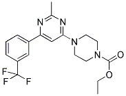 ETHYL 4-(2-METHYL-6-[3-(TRIFLUOROMETHYL)PHENYL]PYRIMIDIN-4-YL)PIPERAZINE-1-CARBOXYLATE 结构式