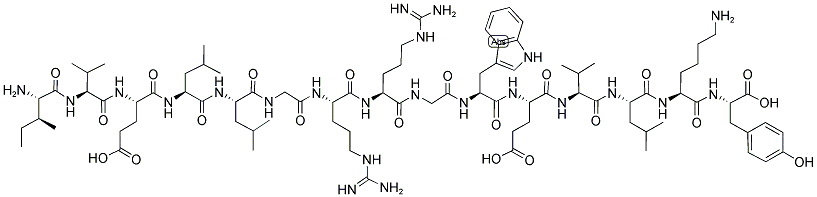 H-ILE-VAL-GLU-LEU-LEU-GLY-ARG-ARG-GLY-TRP-GLU-VAL-LEU-LYS-TYR-OH 结构式