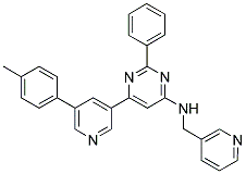 [2-PHENYL-6-(5-P-TOLYL-PYRIDIN-3-YL)-PYRIMIDIN-4-YL]-PYRIDIN-3-YLMETHYL-AMINE 结构式
