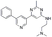 N,N-DIMETHYL-N'-[2-METHYL-6-(5-PHENYLPYRIDIN-3-YL)PYRIMIDIN-4-YL]ETHANE-1,2-DIAMINE 结构式