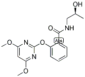 (2S)-1-[2-[(4,6-DIMETHOXYPYRIMIDIN-2-YL)OXY]BENZAMIDO]PROPAN-2-OL 结构式