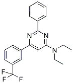 N,N-DIETHYL-2-PHENYL-6-[3-(TRIFLUOROMETHYL)PHENYL]PYRIMIDIN-4-AMINE 结构式