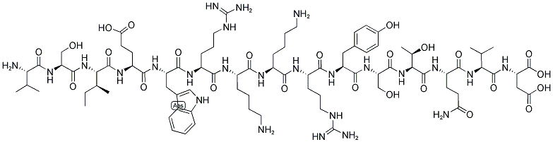 H-Val-Ser-Ile-Glu-Trp-Arg-Lys-Lys-Arg-Tyr-Ser-Thr-Gln-Val-Asp-OH 结构式