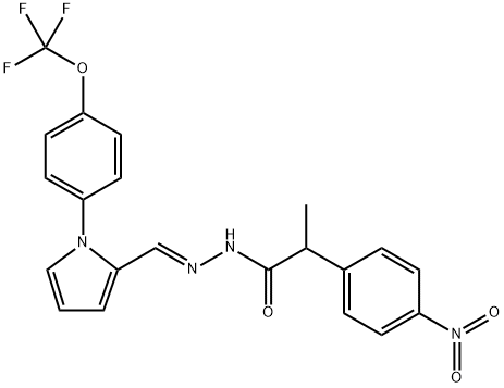 2-(4-NITROPHENYL)-N'-((E)-(1-[4-(TRIFLUOROMETHOXY)PHENYL]-1H-PYRROL-2-YL)METHYLIDENE)PROPANOHYDRAZIDE 结构式